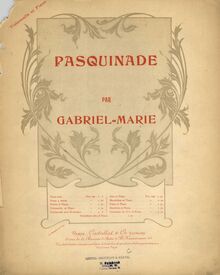 Partition couverture couleur, Pasquinade, C Major, Marie, Gabriel Prosper