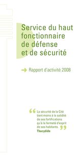 Rapport d activité 2008 - Service du haut fonctionnaire de défense et de sécurité