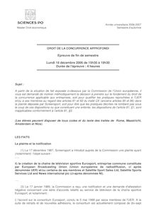 Droit de la concurrence 2006 Master Droit Economique IEP Paris - Sciences Po Paris