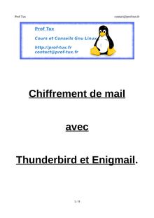 Enigmail et Thunderbird, chiffrer ses mails.
