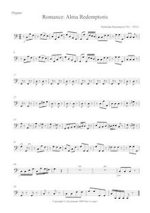 Partition Continuo (violoncelles, Basses, clavier), Alma Redemptoris