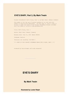 Eve s Diary, Part 3