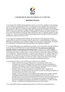 CONGRES RPS DE MOUANS-SARTOUX LE 27 AOÛT 2011
