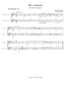Partition , Fantaisie - trompettes 1/2 (B♭),  No.7 en F major, F major
