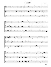Partition Fantasia VdGS No. 2 - partition complète, fantaisies pour 3 violes de gambe par John Okeover