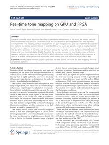Real-time tone mapping on GPU and FPGA