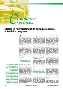 Commerce - Services : malgré le ralentissement de certains secteurs, le tertiaire progresse (Octant n° 93)