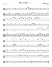 Partition viole de gambe aigue 2, alto clef, 5 en Nomines a 4, Ward, John par John Ward