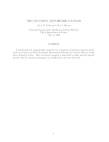 THE NAS KERNEL BENCHMARK PROGRAM