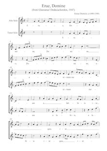 Partition Score of singing version, Erue, Domine, Dietrich, Sixtus