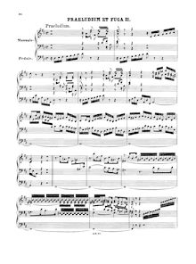 Partition complète, Prelude et Fugue en D major, BWV 532, D major par Johann Sebastian Bach