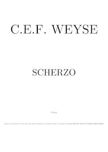 Partition complète, Scherzo pour piano, Weyse, Christoph Ernst Friedrich
