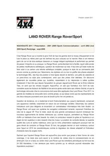 LAND ROVER Range Rover/Sport