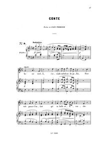 Partition complète, Conte, Bizet, Georges