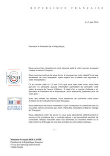 Microsoft Word - Courrier de réponse au Président de la République (3).doc