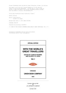 With the World s Great Travellers, Volume 1