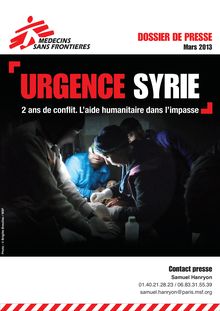 Médecins sans frontières: Dossier de presse - Mars 2013