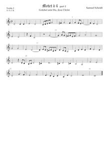 Partition 1st verse − viole de gambe aigue 2, Tabulatura Nova, Scheidt, Samuel