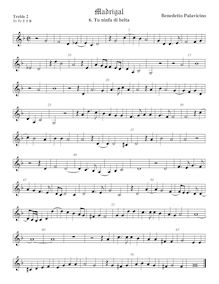 Partition viole de gambe aigue 2, aigu clef, Madrigali a 5 voci, Libro 2 par Benedetto Pallavicino