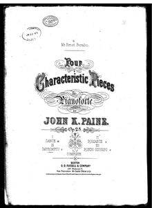 Partition , Impromptu, 4 Characteristic Dances, Op.25, Paine, John Knowles