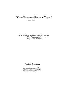 Partition complète, Tres Nanas en Blanco y Negro, Jacinto, Javier