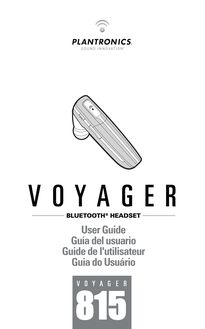 Notice Téléphone portable Plantronics  Voyager 815