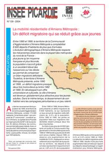 La mobilité résidentielle d Amiens Métropole : Un déficit migratoire qui se réduit grâce aux jeunes