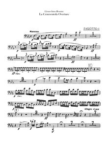 Partition basson 1, 2, La Cenerentola, Rossini, Gioacchino