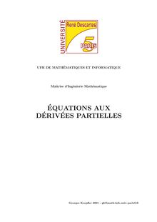 Équations aux dérivées partielles  - ´EQUATIONS AUX D´ERIV´EES ...