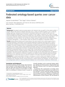 Federated ontology-based queries over cancer data