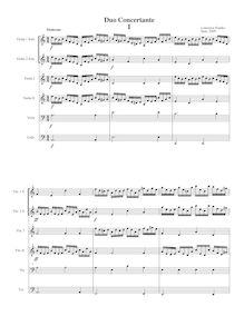 Partition , Moderato, Duo Concertante 2010, Concerto pour Two violons et corde orchestre
