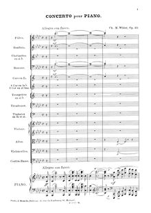 Partition , Allgro con fuoco, Piano Concerto No.1, Op.39, F minor