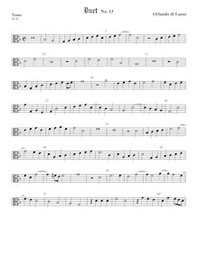 Partition ténor viole de gambe, alto clef, Duodecim bicinia sine textu