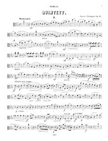 Partition de viole de gambe, quintette pour Piano et cordes, Op.39