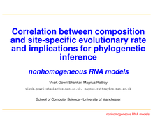 Correlation between Composition and Site specific Evolutionary Rate and Implications for Phylogenetic Inference