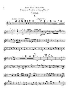 Partition Piccolo, Symphony No.2, Little Russian, C minor, Tchaikovsky, Pyotr