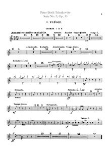 Partition trompette 1, 2 (F, D),  No.3, Tchaikovsky, Pyotr