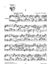 Partition Nos.1-4, Serenade No.2 pour Piano en 12 Canons, Op.125