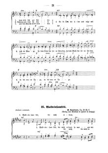 Partition complète, 6 vierstimmige chansons, Hauptmann, Moritz