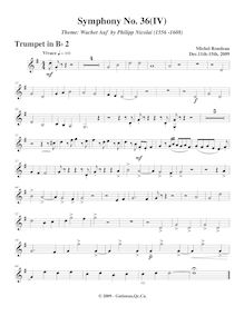Partition trompette 2, Symphony No.36  Christmas Symphony , F major par Michel Rondeau