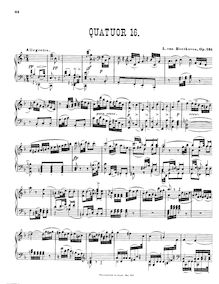 Partition complète, corde quatuor No.16, F major, Beethoven, Ludwig van par Ludwig van Beethoven