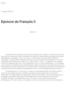 Français B 2000 Classe Prepa PT Banque Filière PT