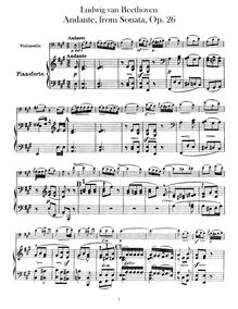Partition de piano, Piano Sonata No.12, Op.26, (Funeral March)