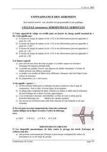 Connaissance des aéronefs 2003 CAEA - Certificat d Aptitude à l Enseign-t Aéronautique