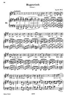 Partition Volume 3 - No.2-3 (Scan), 4 chansons, Brahms, Johannes