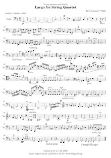 Partition violoncelle, Largo en F major, F major, Schissel, Eric