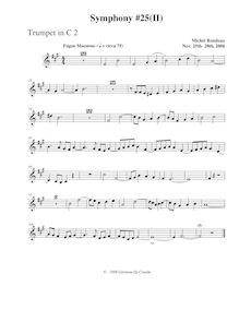 Partition trompette 2, Symphony No.25, A major, Rondeau, Michel par Michel Rondeau