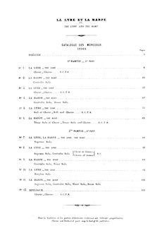 Partition Incomplete Score (pages 16 & 17 missing), La lyre et la harpe, op.57