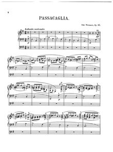 Partition complète, Passacaglia, Op.95, Wermann, Oskar