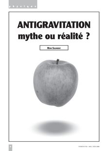 ANTIGRAVITATION mythe ou réalité ?